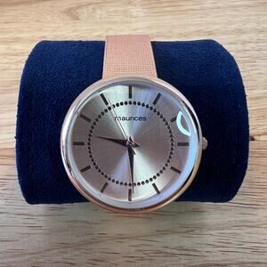 Maurices Rose Gold Quartz Watch – Minimalist Dial, Fashion Bracelet Wristwatch